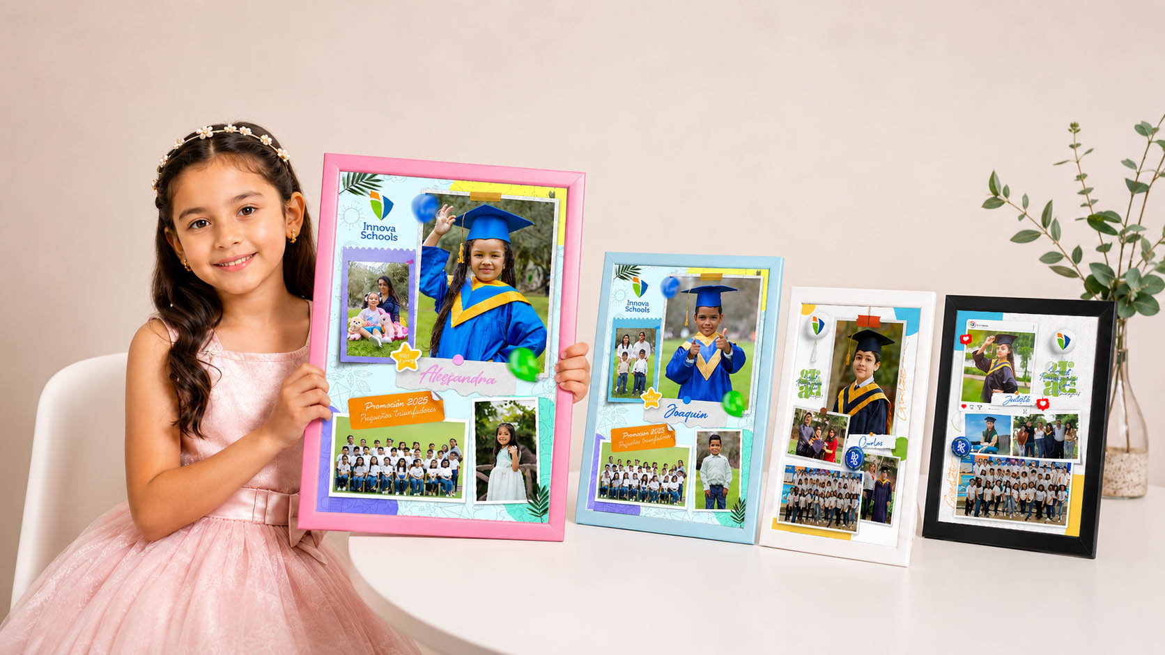Cuadros personalizados de graduación escolar en Lima